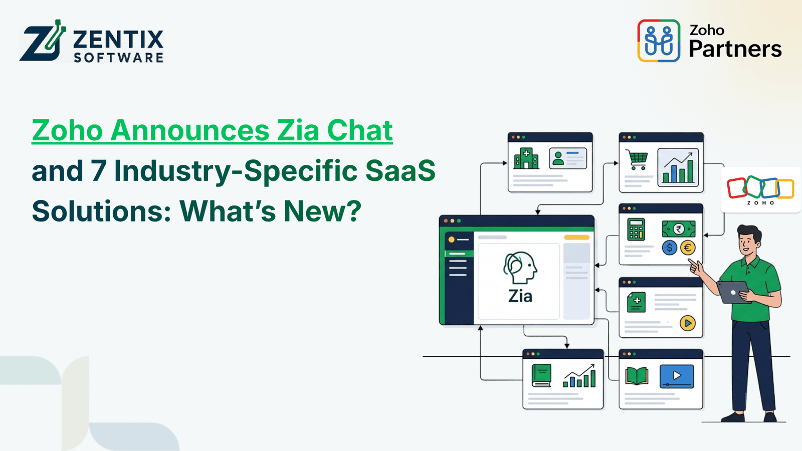 Zoho Announces Zia Chat and 7 Industry-Specific SaaS Solutions: What’s New?